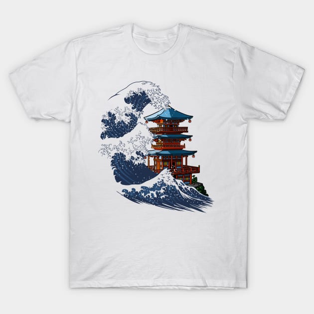 Temple wave T-Shirt by albertocubatas